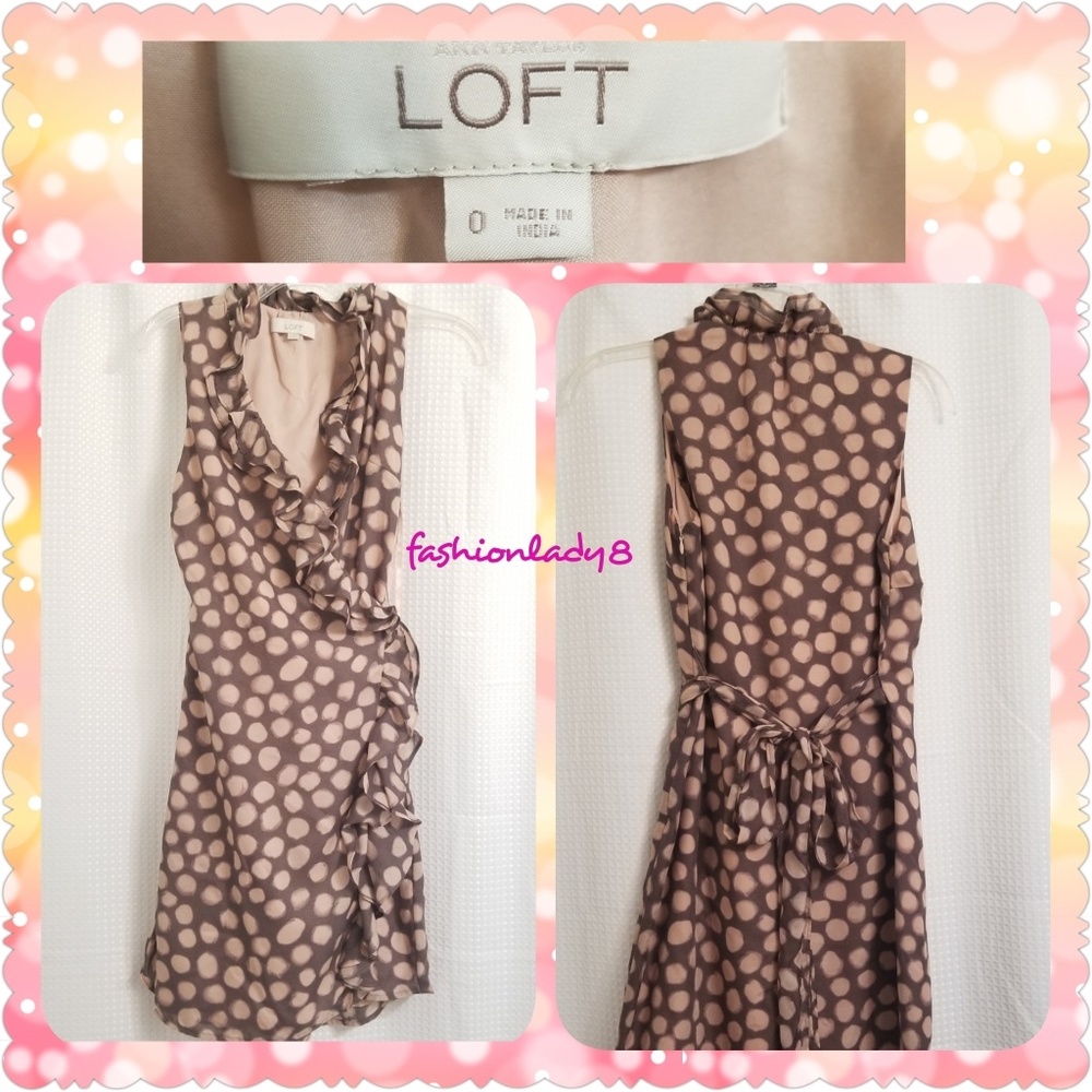 🔴4/20 LOFT Ann Taylor Wrap Around Ruffled Dress